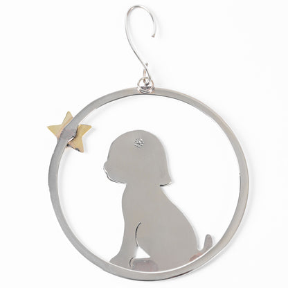 Wish Upon a Star Dog Mixed Metal Ornament