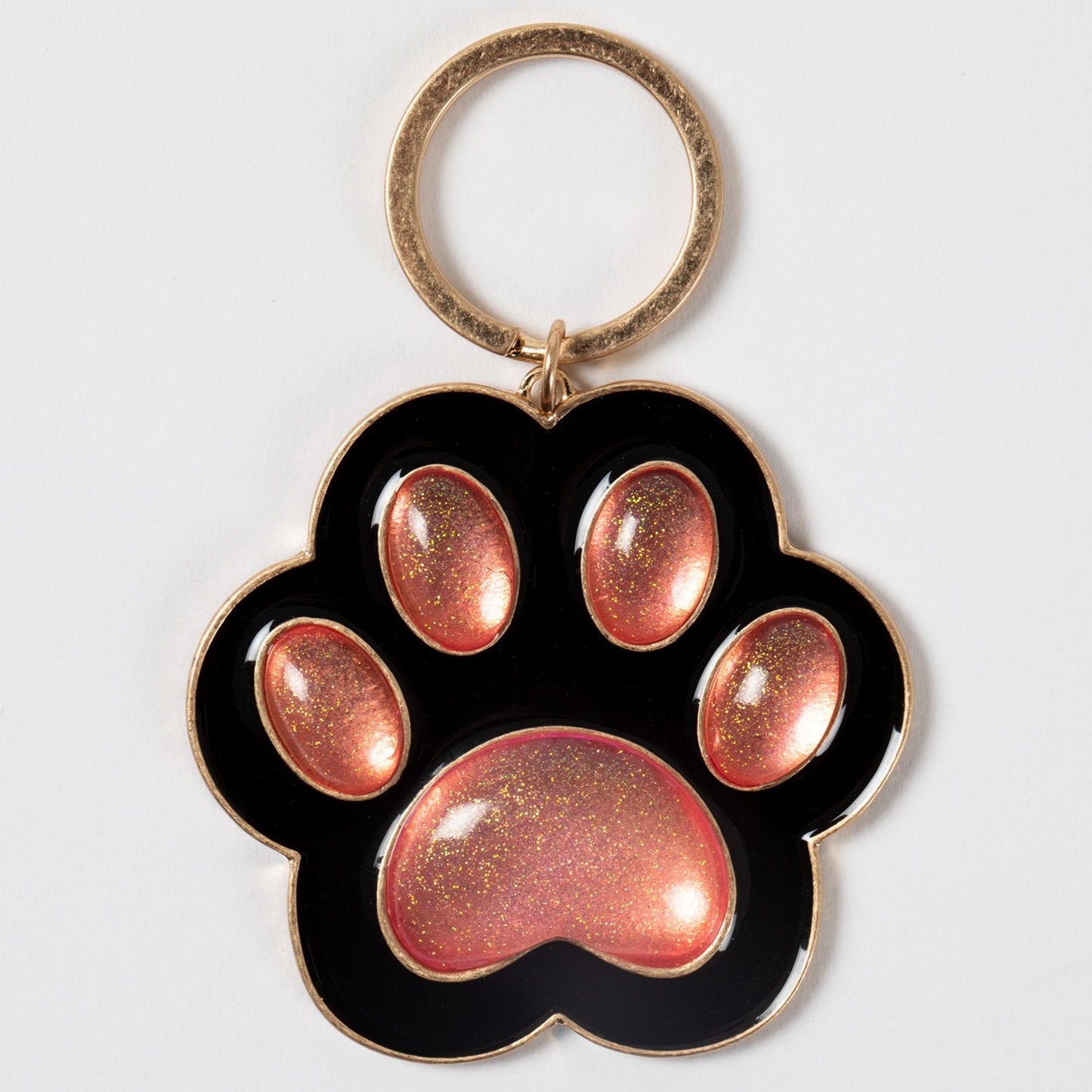 Stay Pawsitive Paw Print Keychain