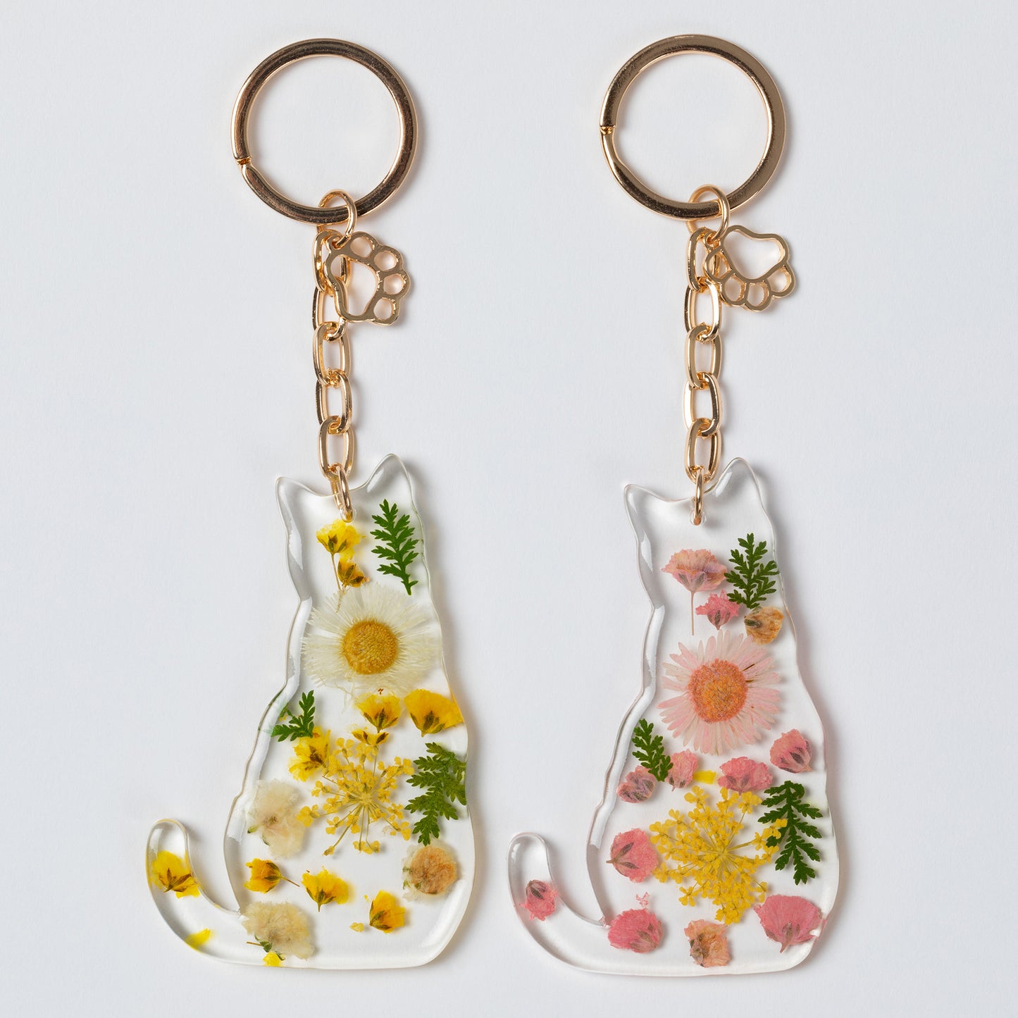 Real Flowers Glamorous Pet Keychain