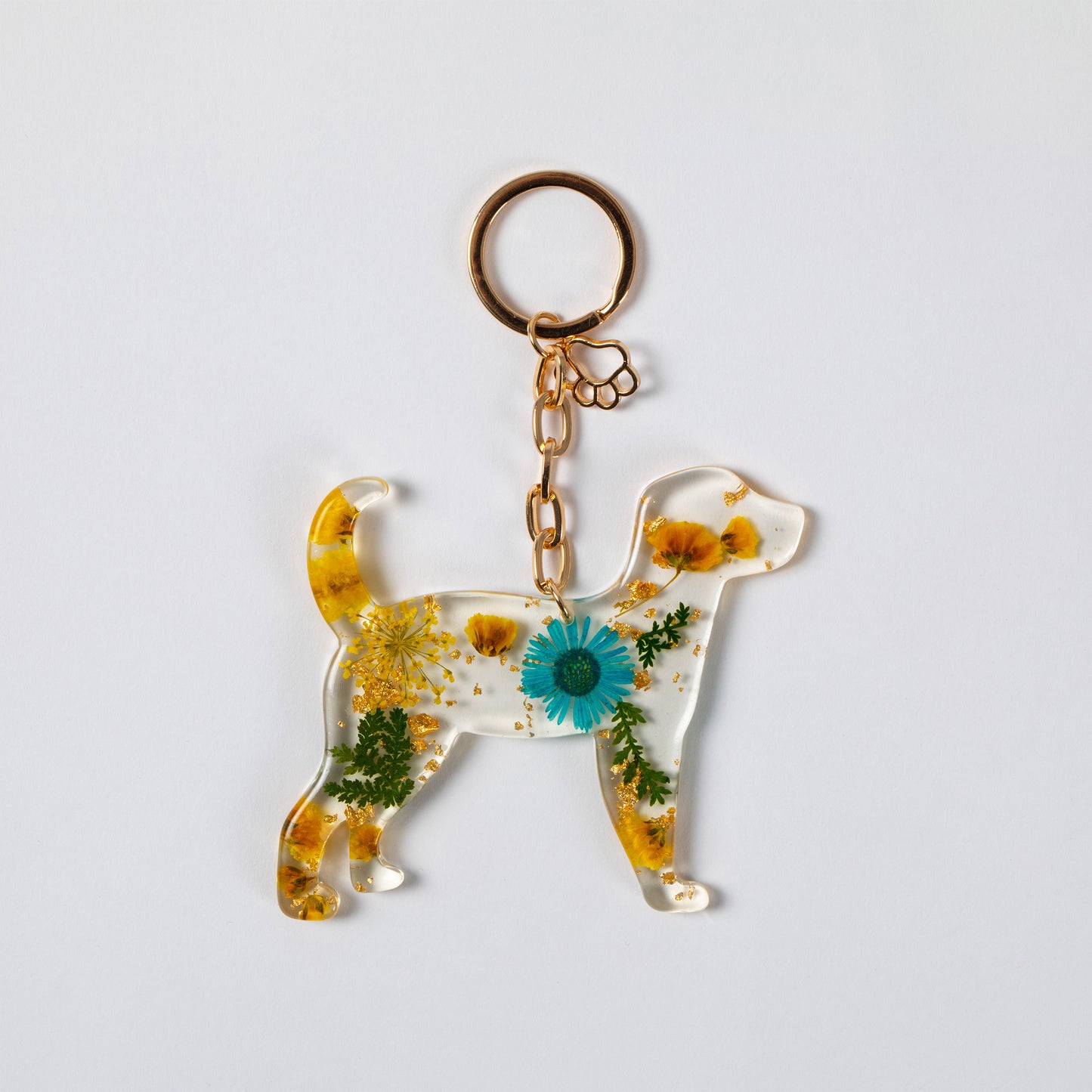 Real Flowers Glamorous Pet Keychain