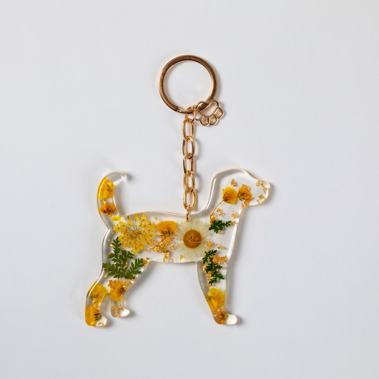 Real Flowers Glamorous Pet Keychain