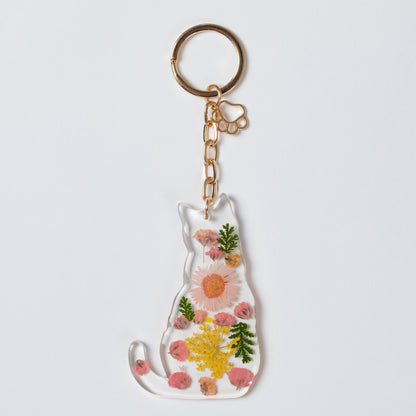 Real Flowers Glamorous Pet Keychain