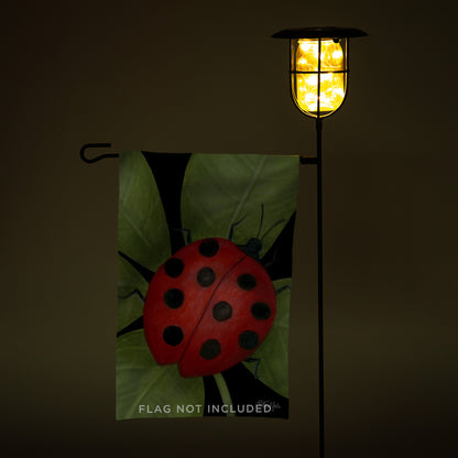 Solar Lantern Garden Flag Stand