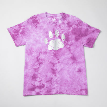 Paw Print Boysenberry Tie-Dye T-Shirt