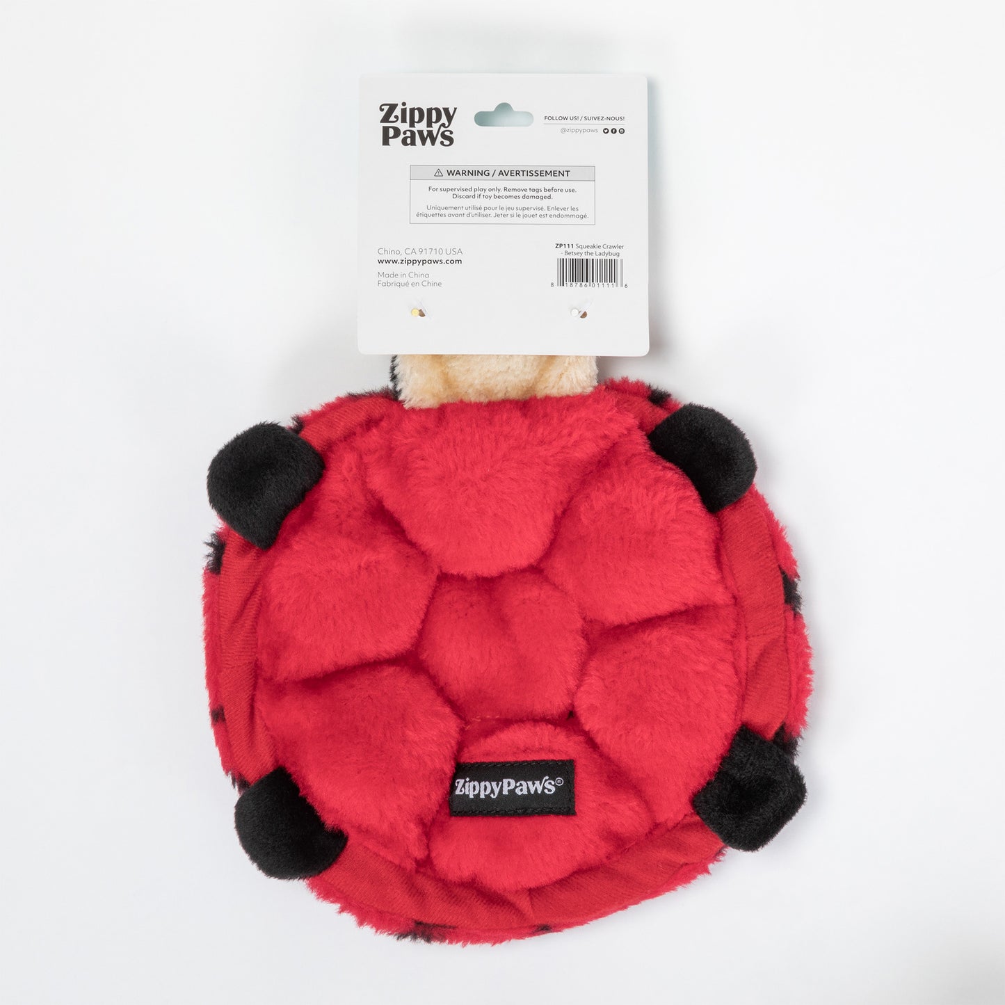 Zippy Paws&reg; Squeakie Crawlers - Betsey the Ladybug