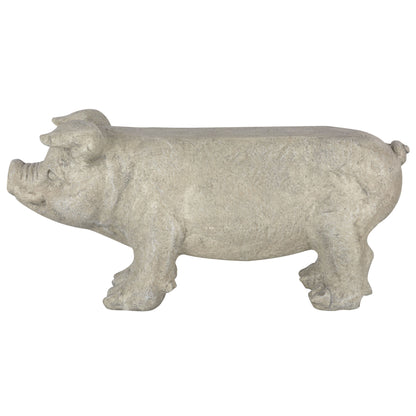 Gray Pig Garden Bench