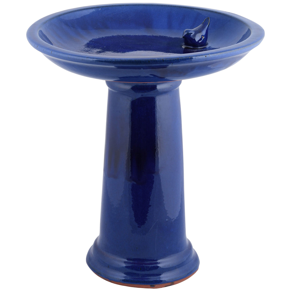 Esschert Design Ceramic Blue Bird Bath | GreaterGood