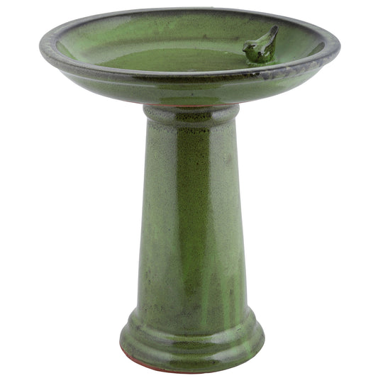 Ceramic Green Bird Bath