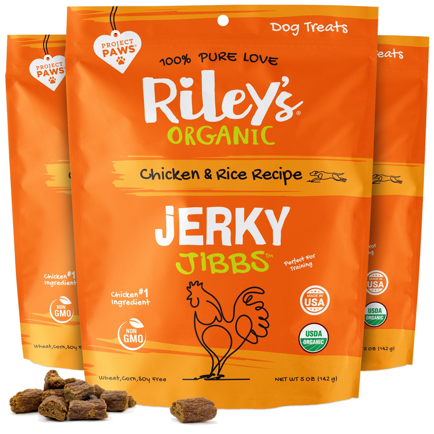 Organic Chicken & Rice Jerky Jibbs