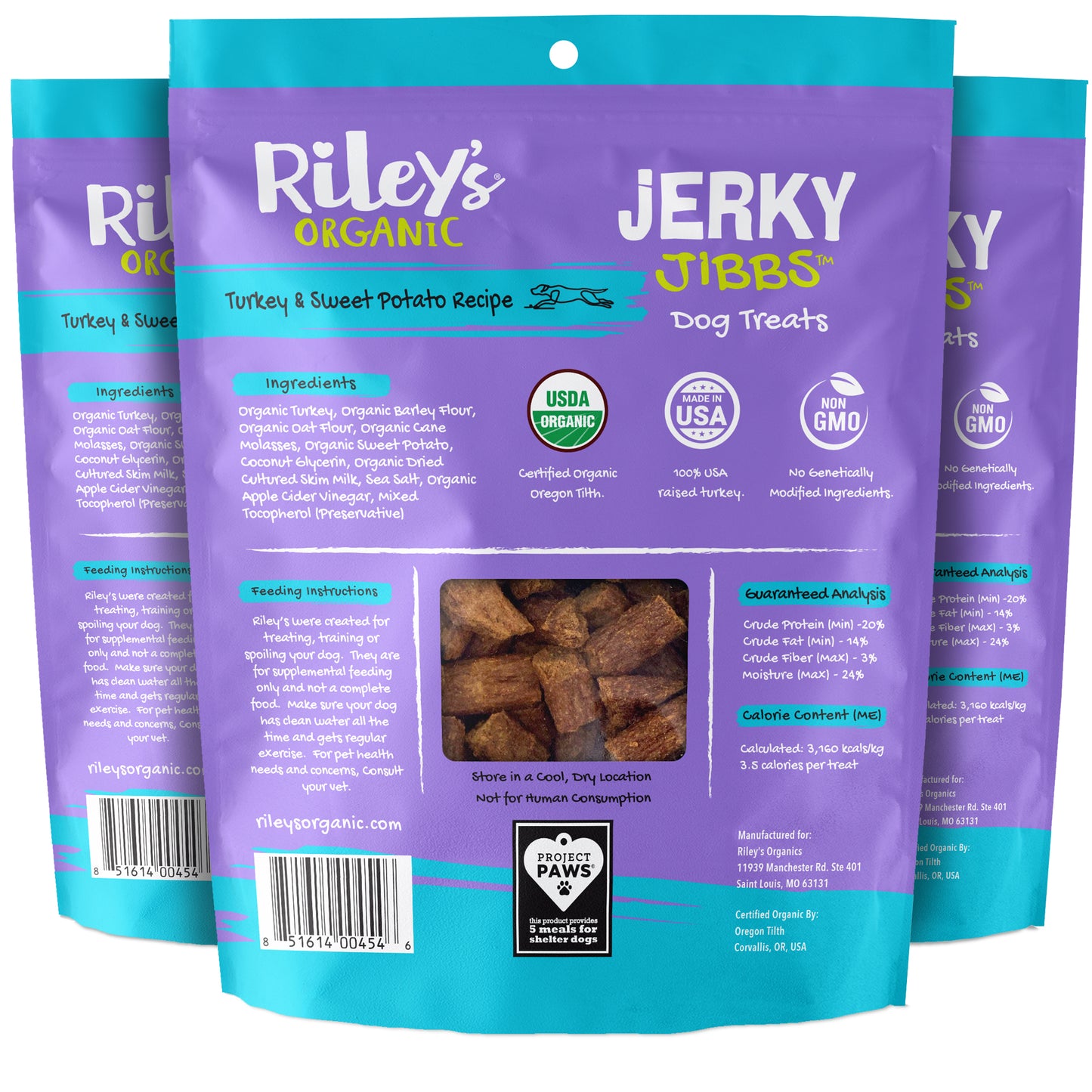 Organic Turkey & Sweet Potato Jerky Jibbs