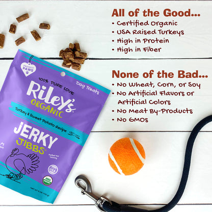 Organic Turkey & Sweet Potato Jerky Jibbs