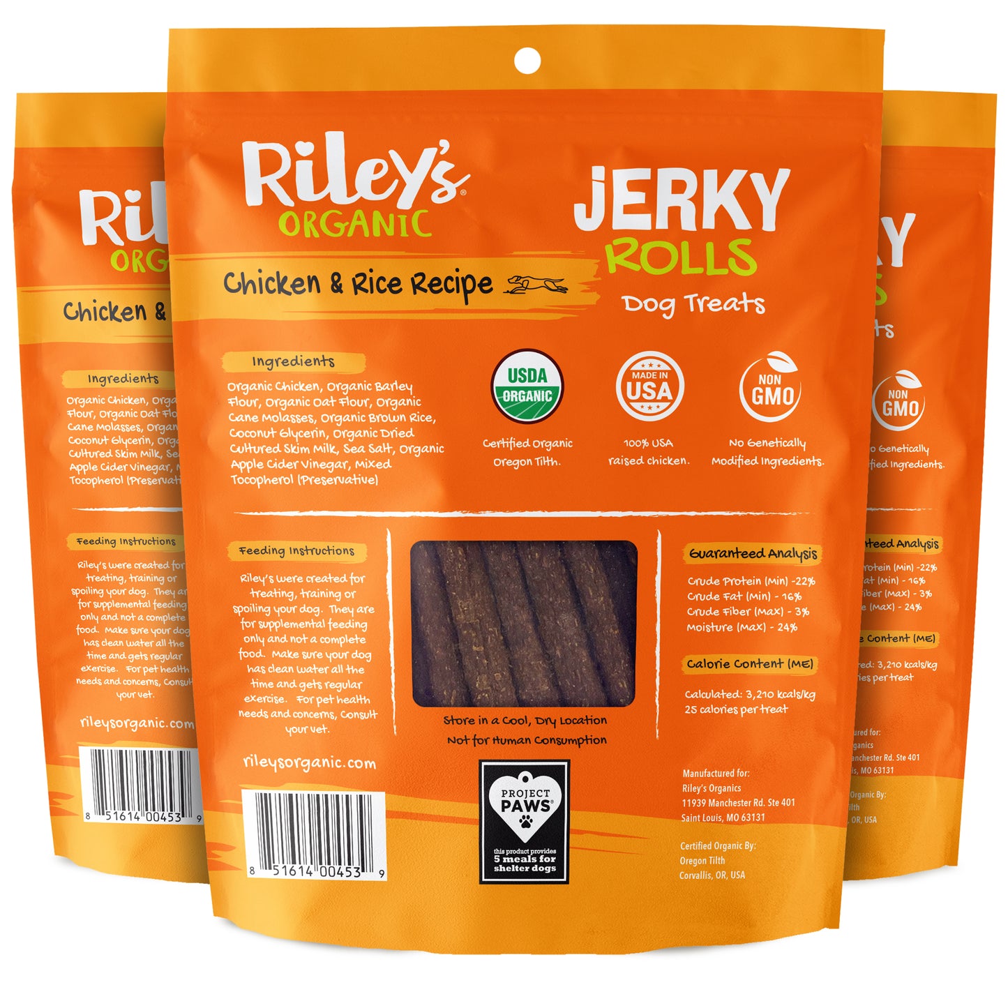 Organic Chicken & Rice Jerky Rolls