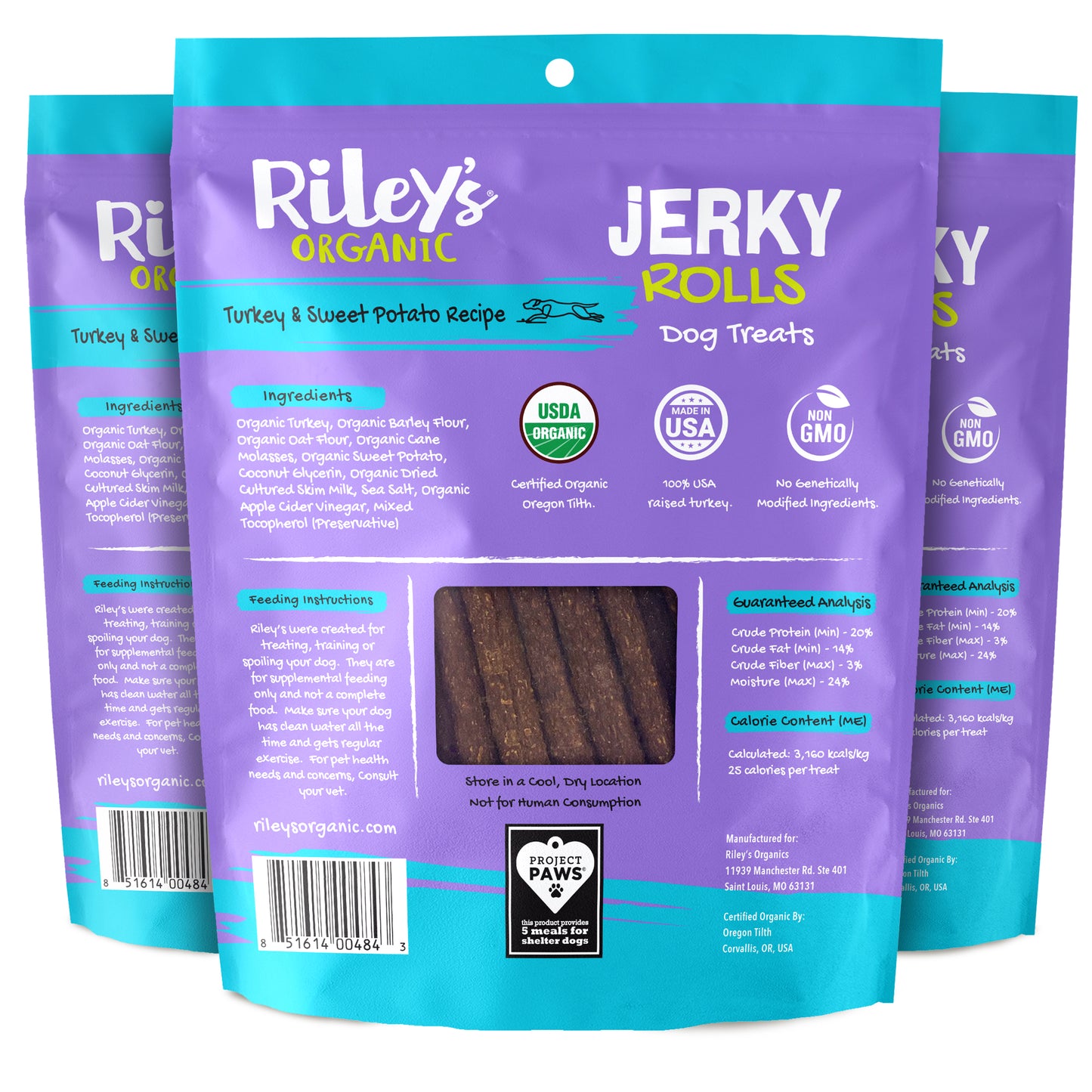 Organic Turkey & Sweet Potato Jerky Rolls