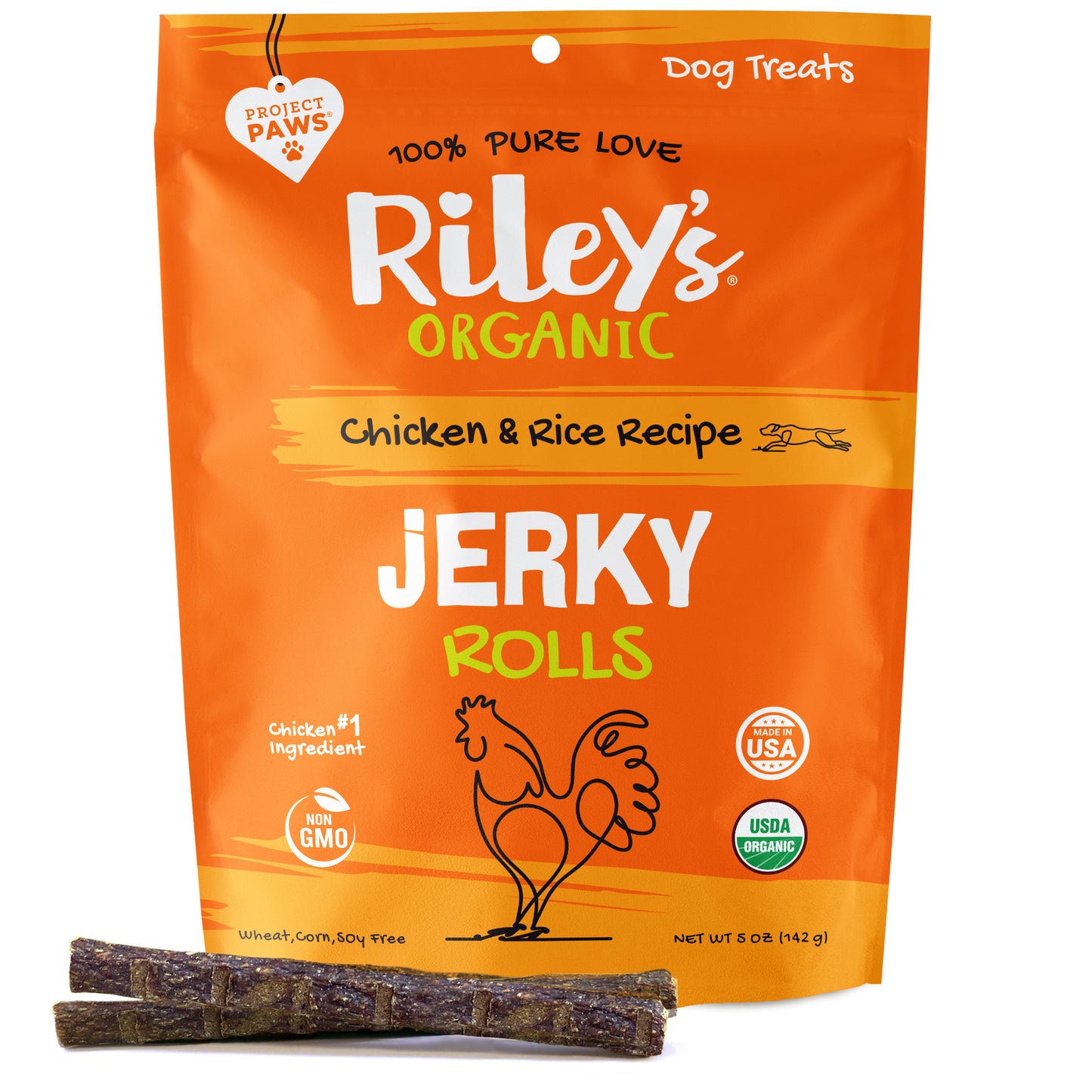 Jerky Rolls Organic Chicken & Rice