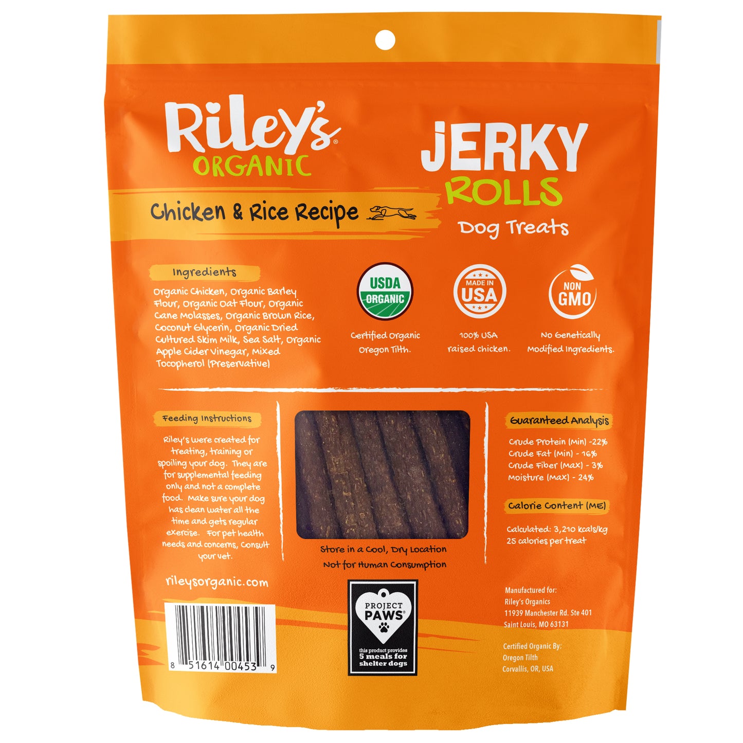 Jerky Rolls Organic Chicken & Rice