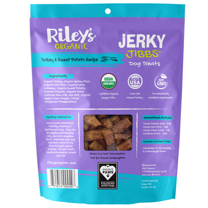 Organic Turkey & Sweet Potato Jerky Jibbs (5oz)