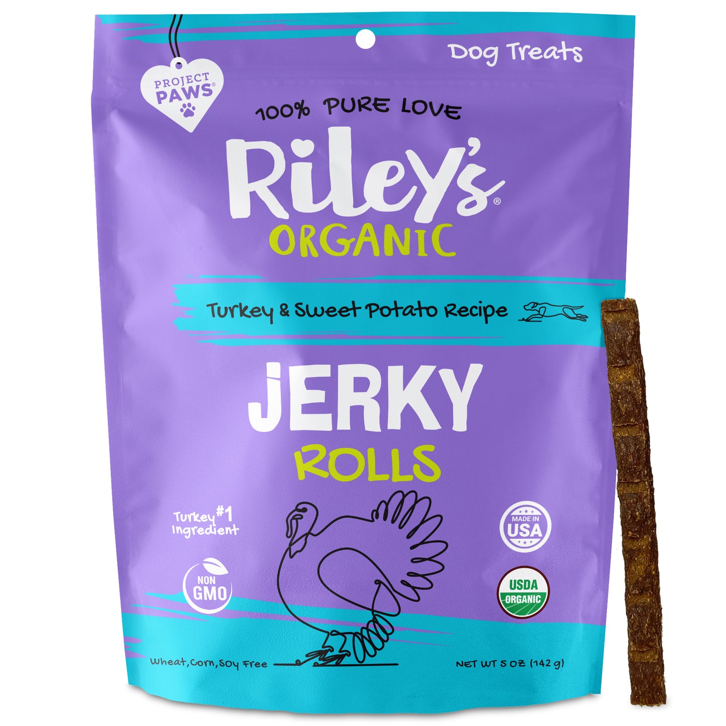 Organic Turkey & Sweet Potato Jerky Rolls