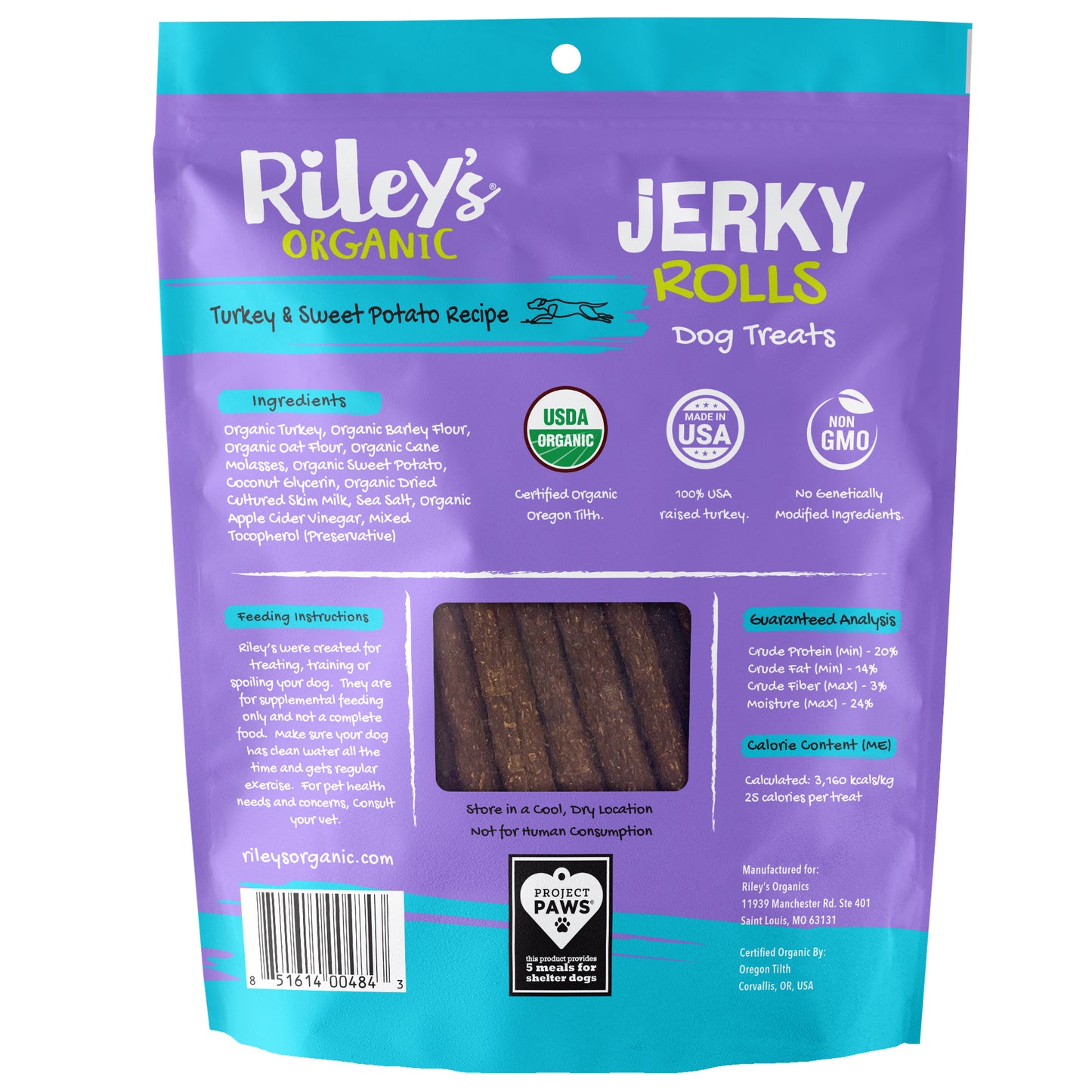 Organic Turkey & Sweet Potato Jerky Rolls