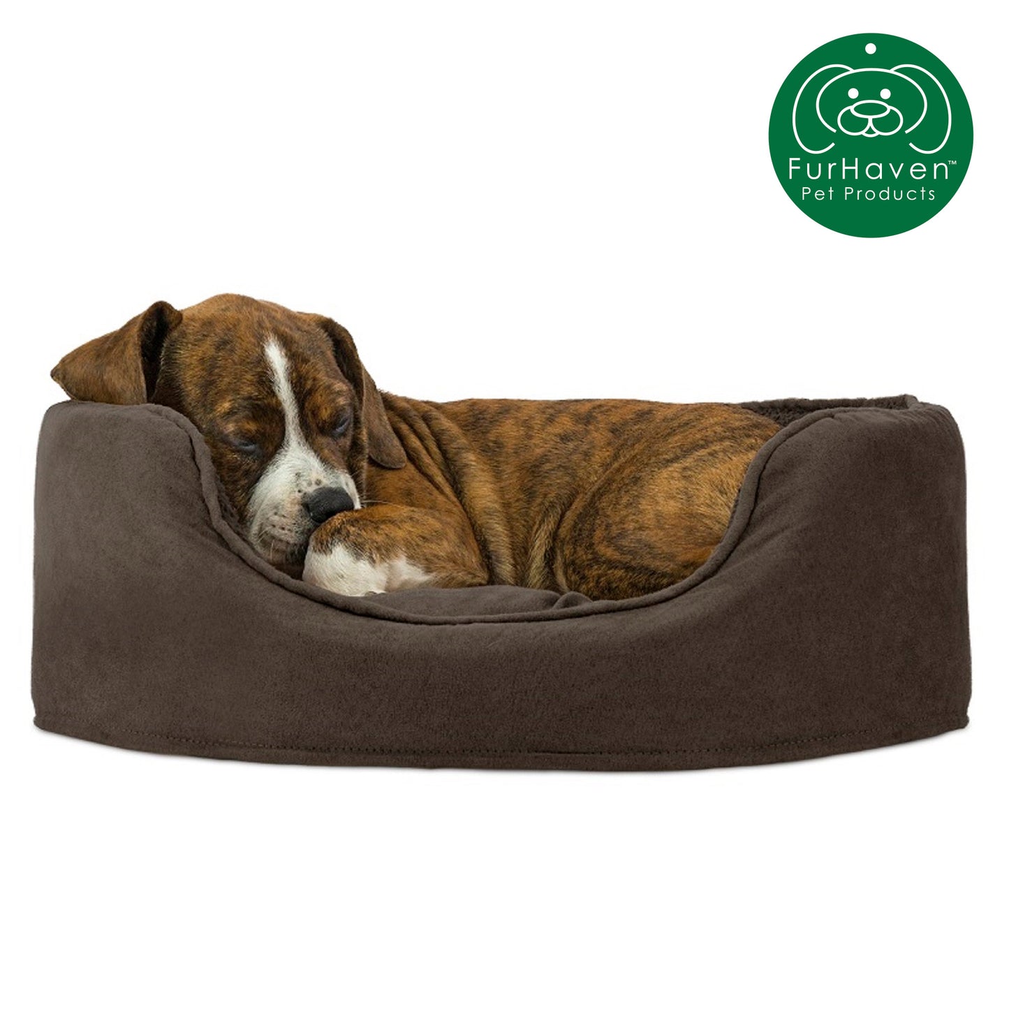 Terry & Suede Oval Pet Bed