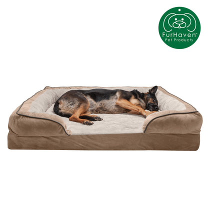 Perfect Comfort Velvet Waves Sofa-Style Couch Pet Bed