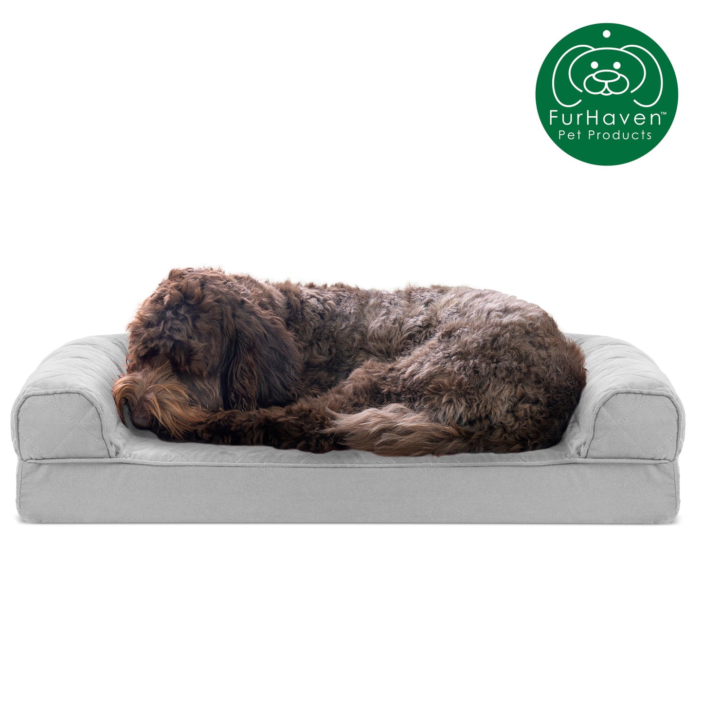 Quilted Memory Foam Sofa-Style Couch Pet Bed