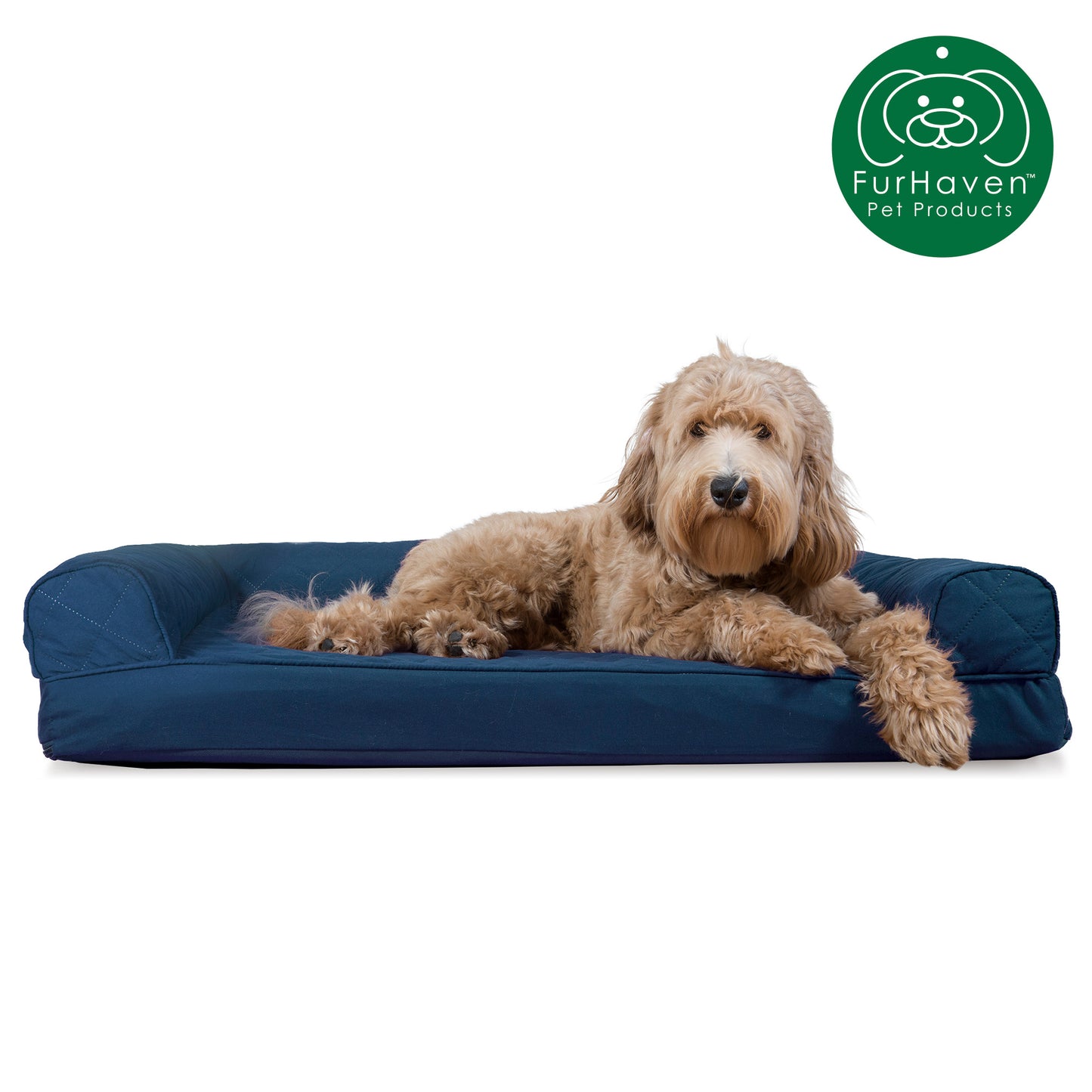 Quilted Memory Foam Sofa-Style Couch Pet Bed