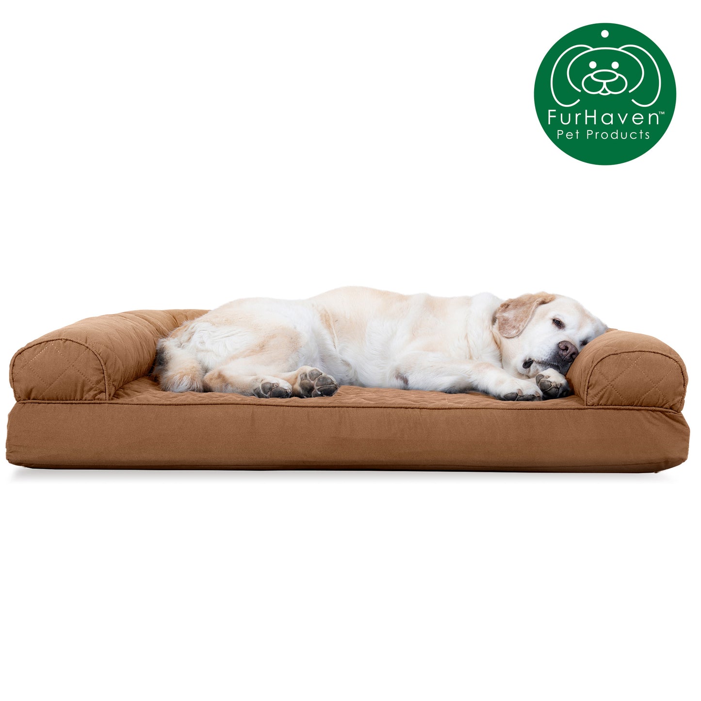 Quilted Memory Foam Sofa-Style Couch Pet Bed