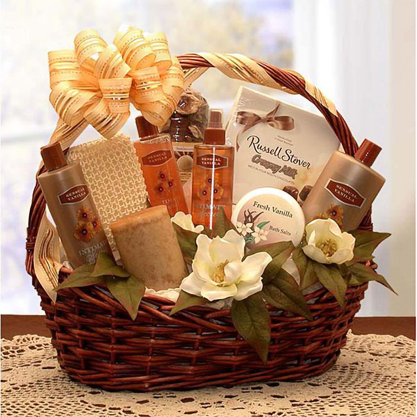 Vanilla Luxuries Bath & Body Basket