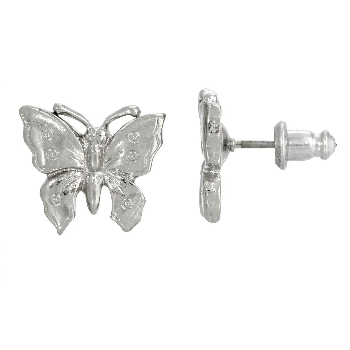 1928 Jewelry&reg; Silver Tone Petite Butterfly Post Earrings