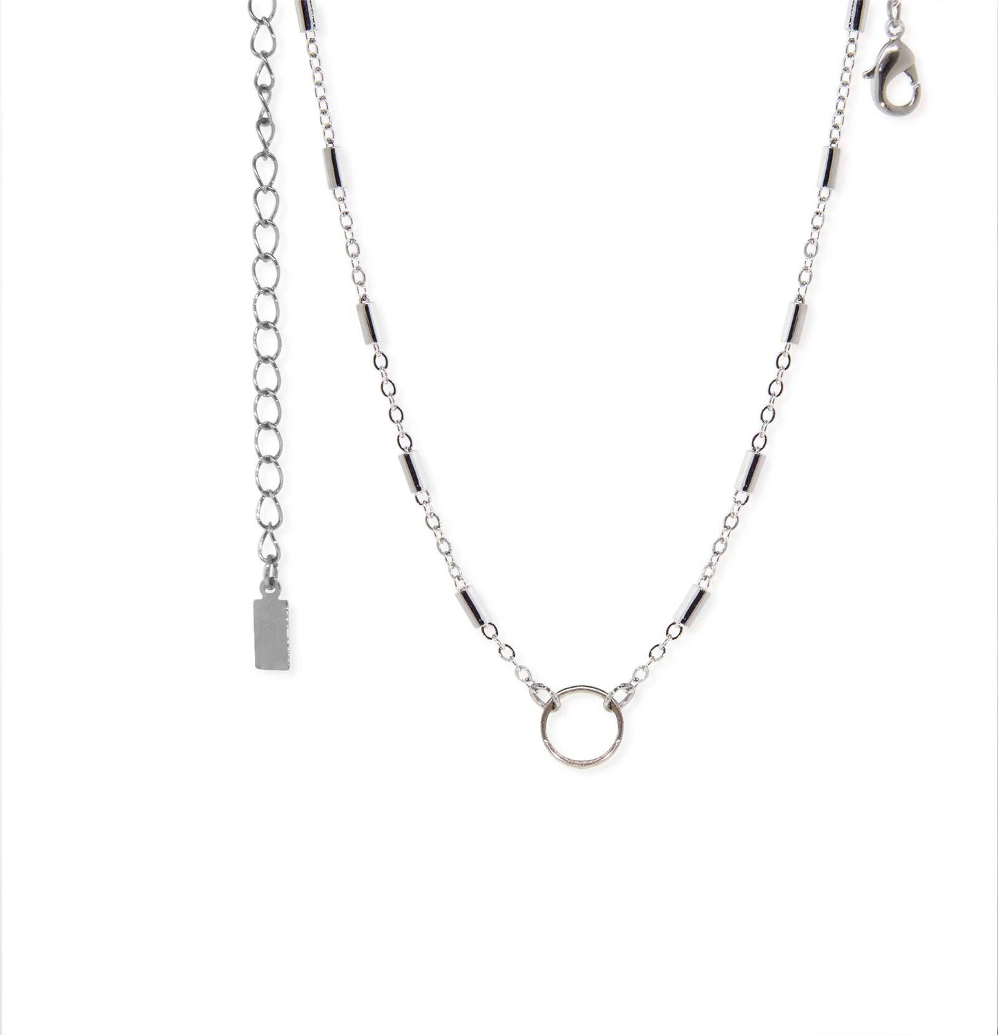 1928 Jewelry&reg; Silver Tone  Necklace Charm Holder 16" Adj.