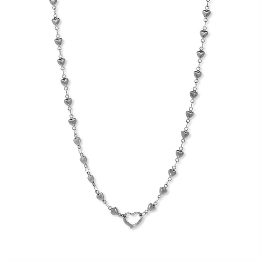 1928 Jewelry&reg; Silver Tone Heart Chain Charm Holder 16 Adj