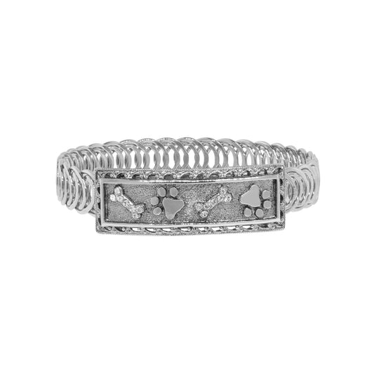 1928 Jewelry&reg; Silver Tone Paw And Bones Belt Bracelet