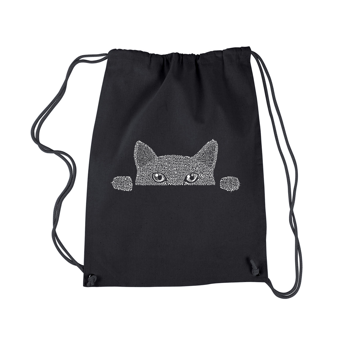 Peeking Cat - Drawstring Backpack | GreaterGood