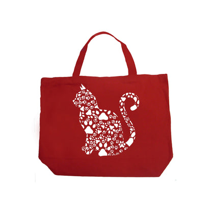 Cat Claws - Large Word Art Tote Bag