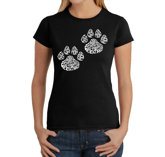 Cat Mom  - Women's Word Art T-Shirt