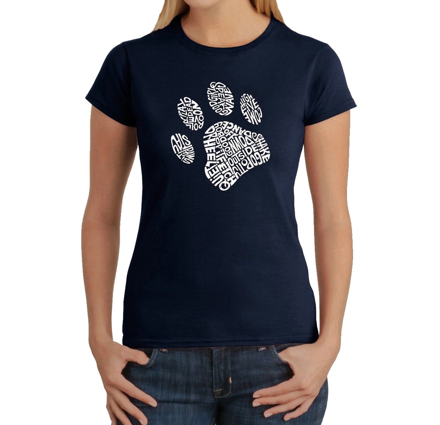 Dog Paw  - Women's Word Art T-Shirt