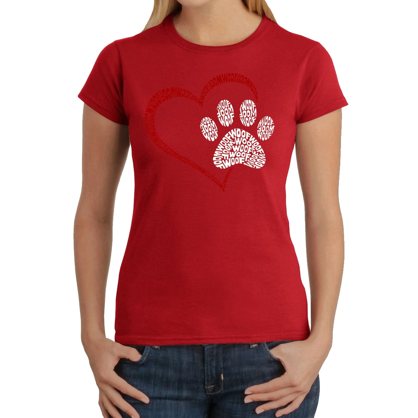 Paw Heart - Women's Word Art T-Shirt