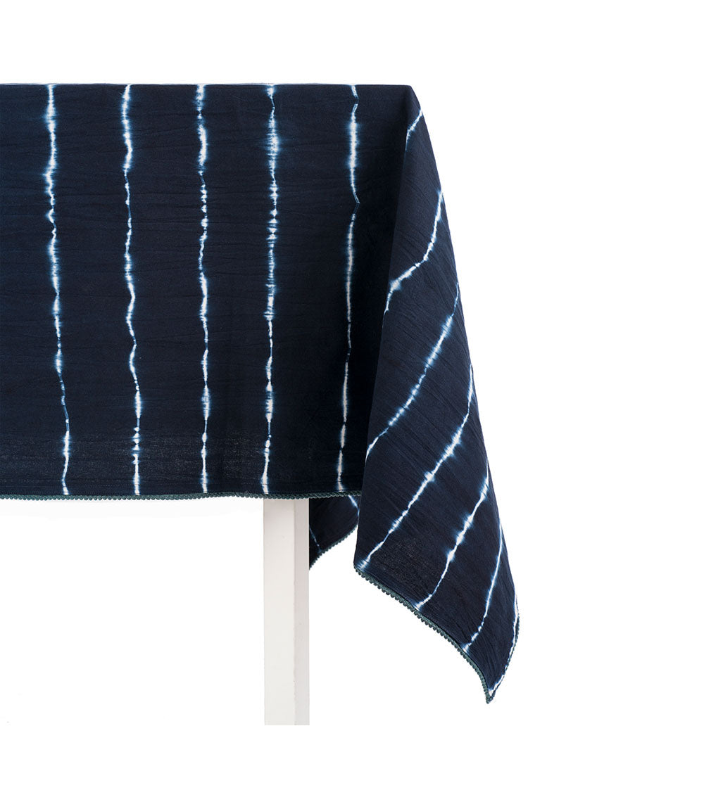 Shibori Pom Tablecloth