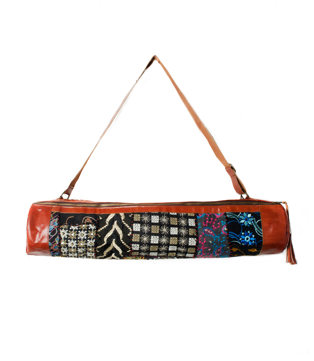 Sac De Yoga Indien Kantha Multicolore – Bandoulière, Bohème, Fait Main