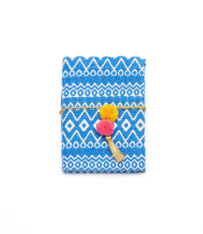 Hana Pom Pom Journal - Blue