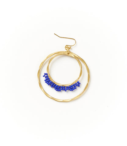 Kalapriya Earrings - Navy Hoops