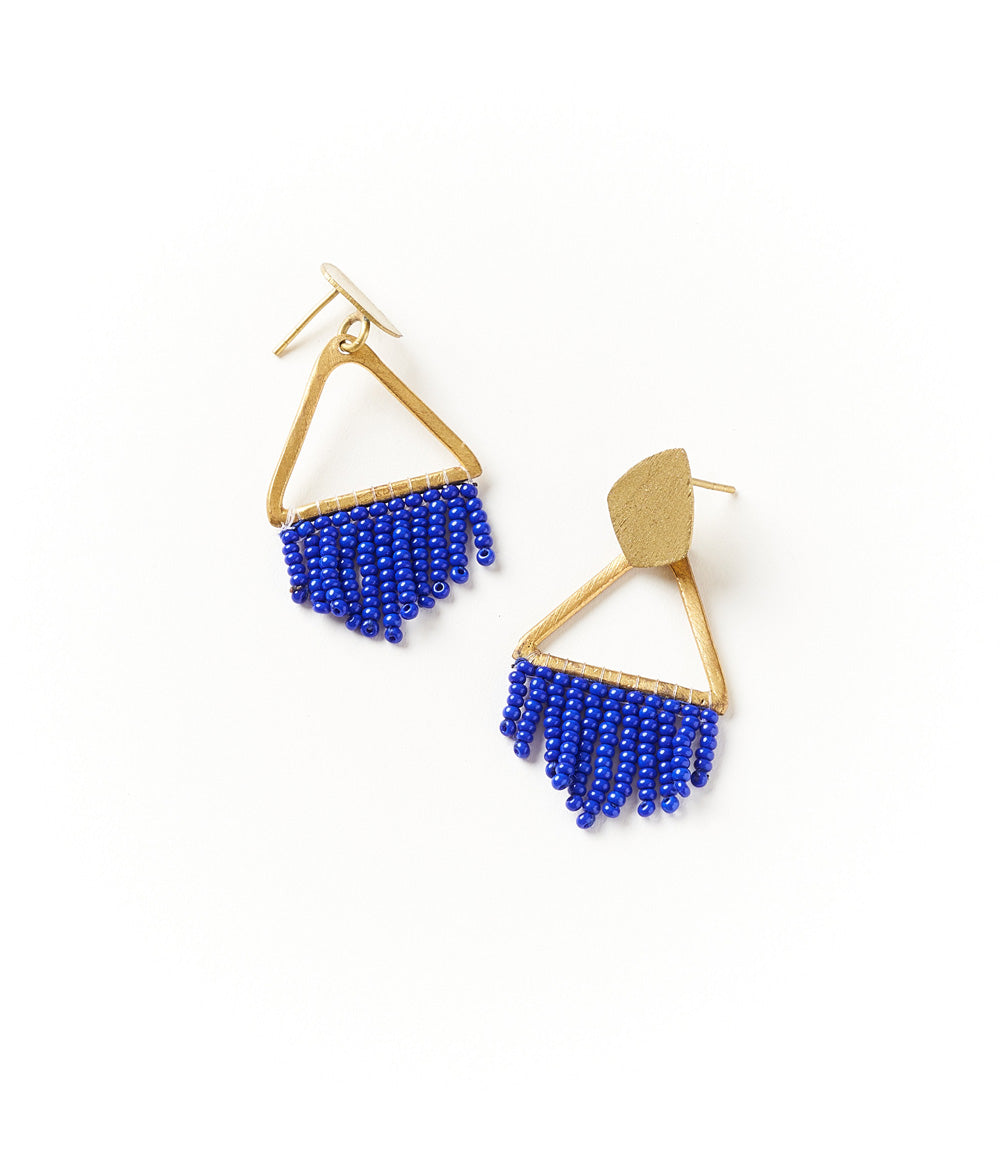 Kalapriya Earrings - Navy Diamond