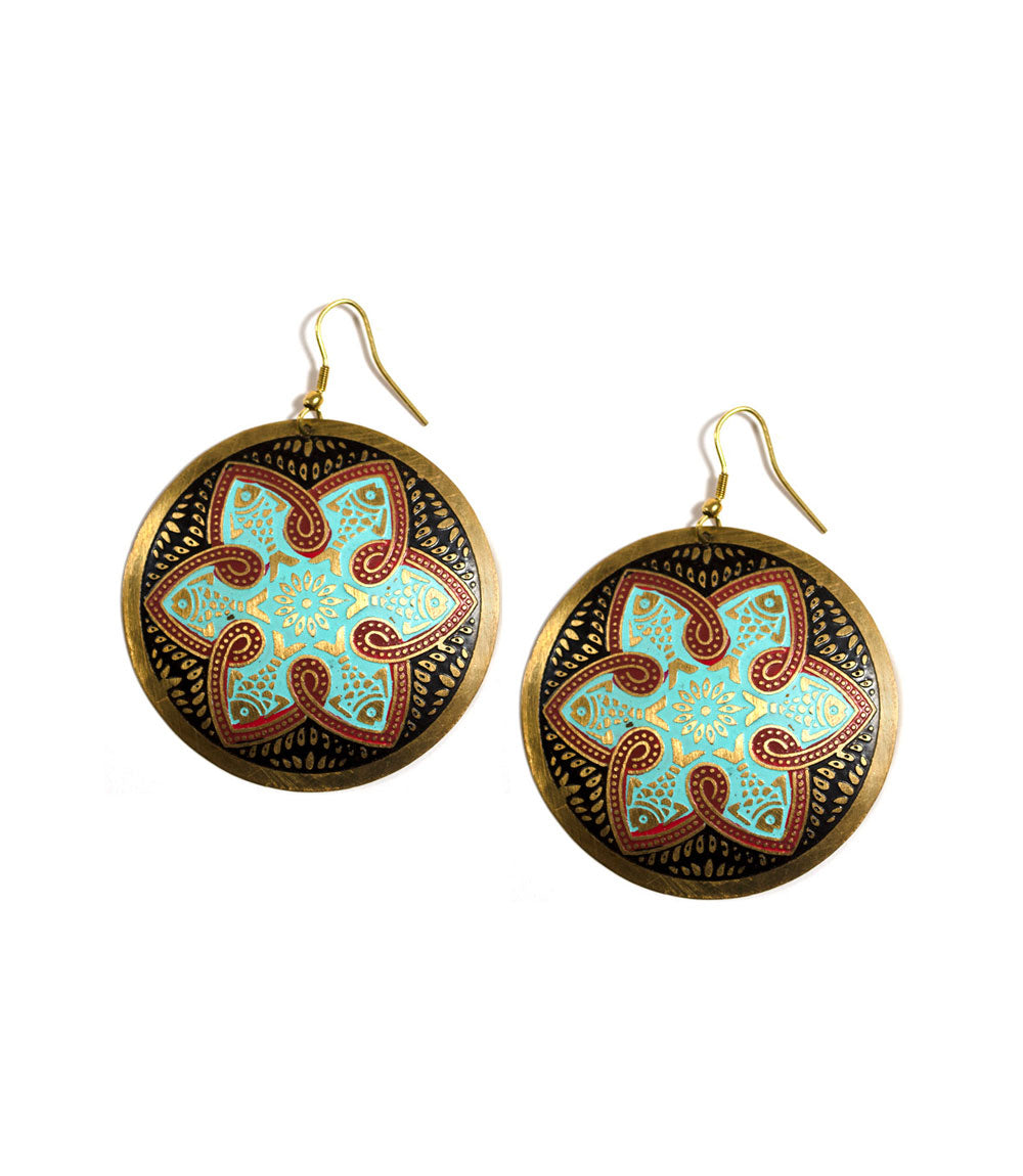 Tzolk'in Disc Earrings