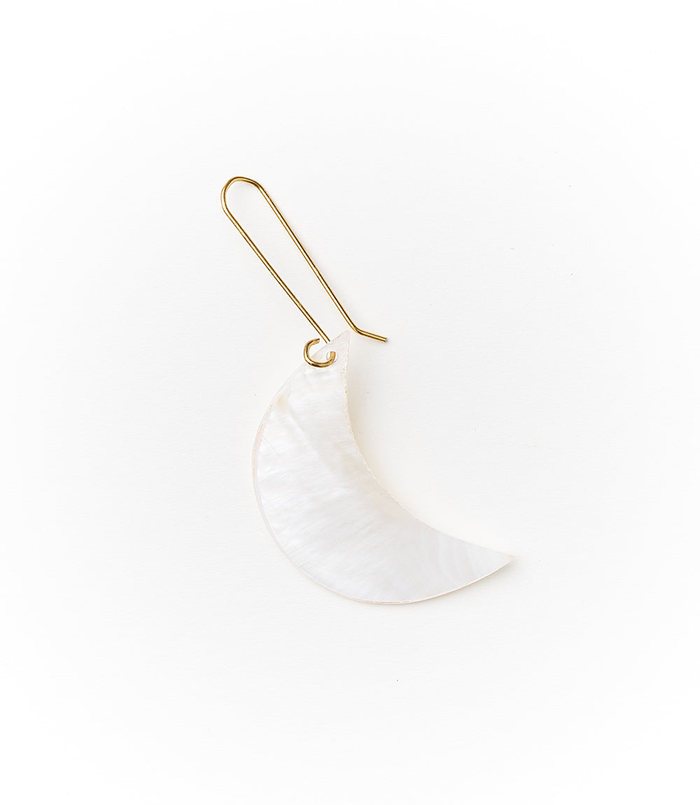 Rajani Earrings - Pearl Crescent