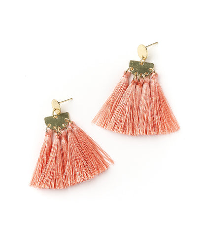 Danu Earrings - Lush Coral