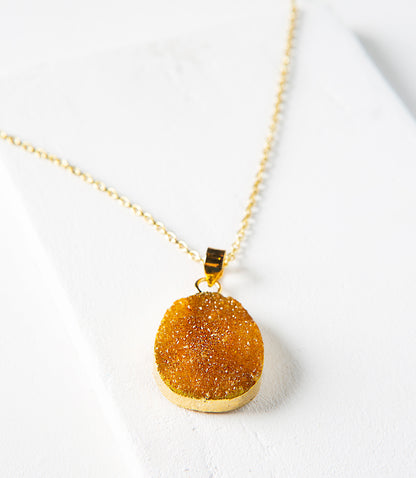 Rishima Druzy Drop Necklace