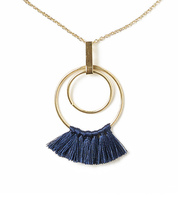 Danu Necklace - Navy Hoop