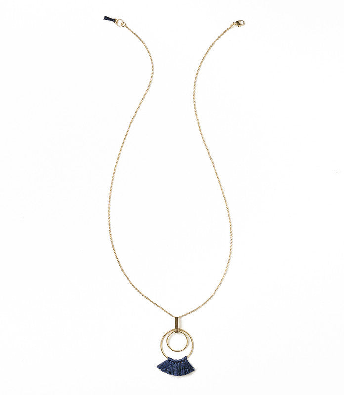 Danu Necklace - Navy Hoop