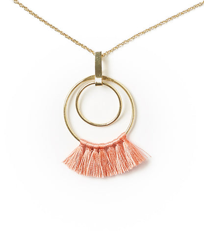 Danu Necklace - Coral Hoop