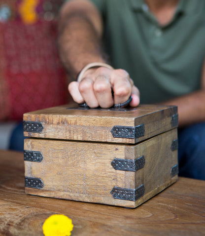 Rustic Mango Wood Stash Box